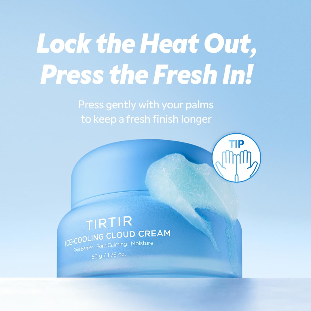 TIRTIR Ice-Cooling Cloud Cream - Instant Cool Down Firming Face Moisturizer | Korean Skincare (1.76 Fl Oz)