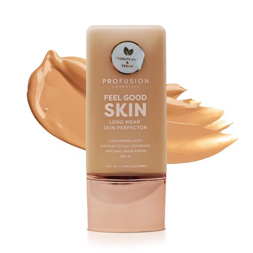 Profusion Cosmetics Liquid Foundation - Lightweight, Breathable Formula for Flawless Radiance | Vegan & Cruelty-Free - Tan 1