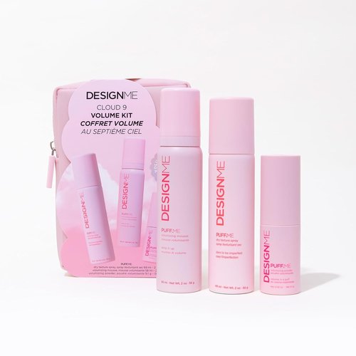 DESIGNME Cloud 9 Volume Kit - Hair Mousse, Dry Texture Spray & Volumizing Powder | Boost Volume & Fullness for All Hair Types