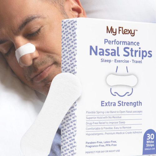 Regine Switzerland Nasal Strips - Extra Strength White Snoring Solution for Better Sleep | 30 Count