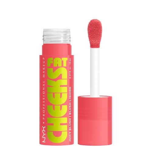 NYX PROFESSIONAL MAKEUP Fat Cheeks Liquid Blush - Buildable, Dewy Finish, Long-Lasting 12HR Wear | Fig Fizz (Soft Peach)