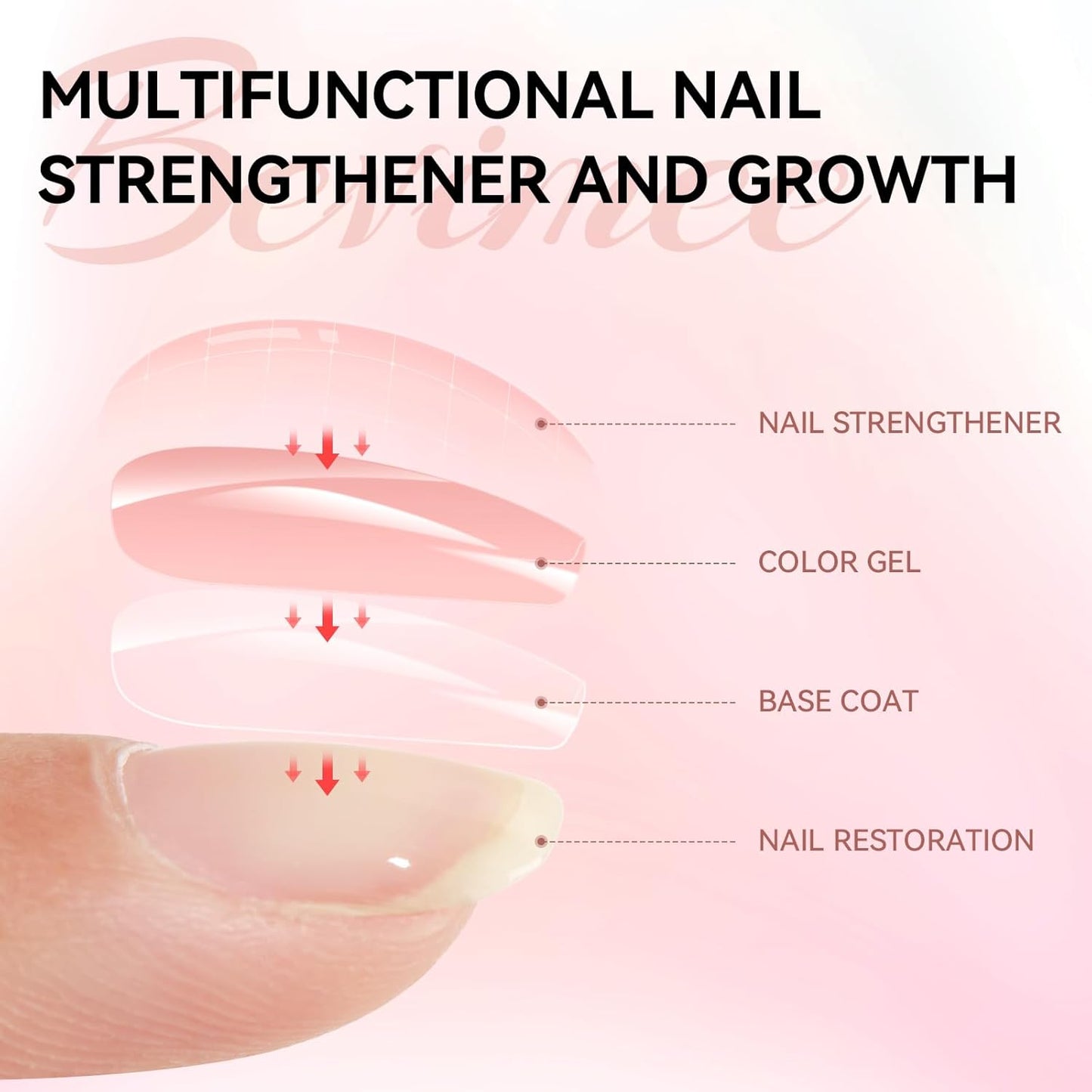 Skiennix Nail Strengthener - Quick Dry Hardener for Weak Nails | Extra Strong Growth Polish 12ML