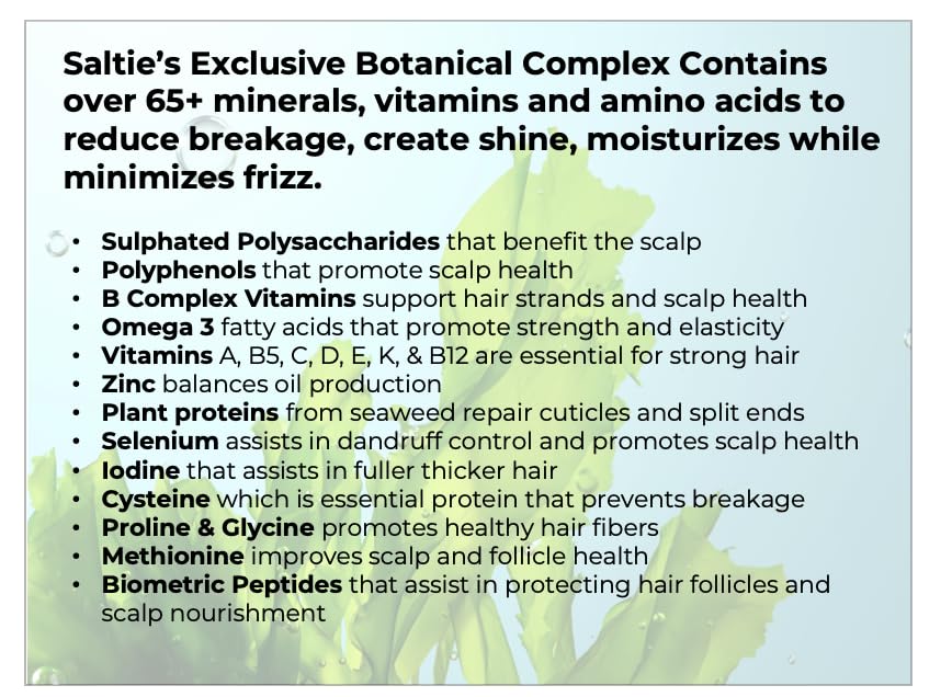 Skiennix Leave-In Conditioner - Seaweed, Kelp & Algae Enriched Hair Treatment | 8.5 fl. Oz - Frizz Control & Shine