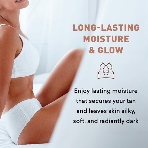 Just Nutritive Indoor Tanning Oil | Natural Tanning Bed Accelerator for Fast, Dark, Long-Lasting Tan | Moisturizing Body Oil with Vitamin E & Botanical Extracts | 8 Fl Oz