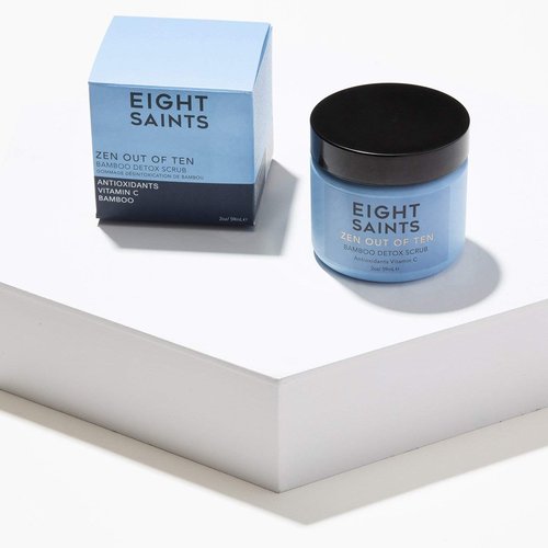 Eight Saints Bamboo Detox Face Scrub - Natural Exfoliator for Clear Skin | 2 Ounces