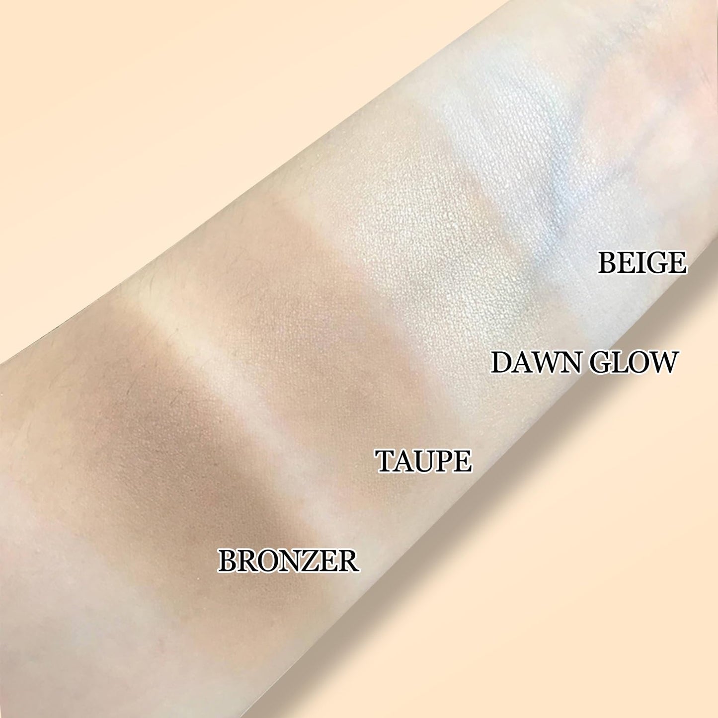 Erinde Face Highlighter Palette, Pearl Glossy Face Illuminator Palette, Natural Glow Finish, Shimmer Smooth Baked Highlighter Powder, Long-lasting Sparkling Highlighter Makeup, 03 Dawn Glow