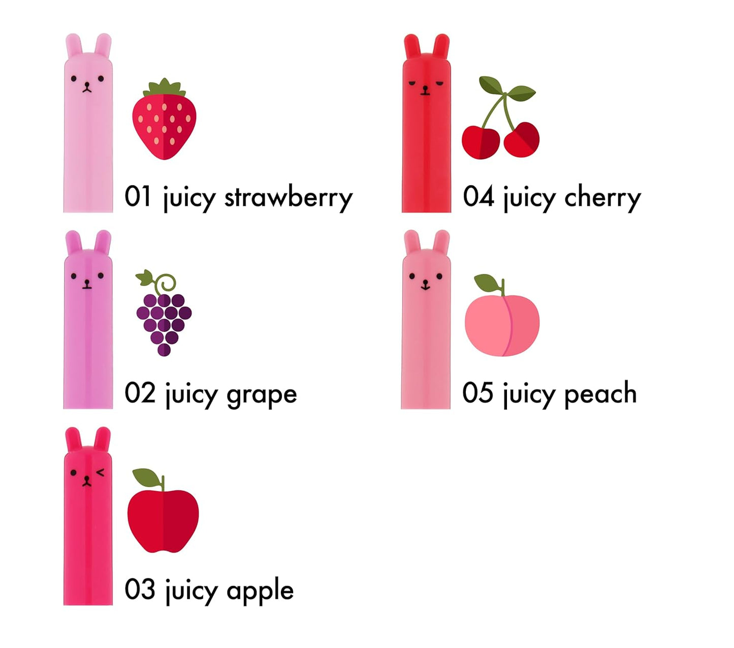 TONYMOLY Petit Bunny Lip Gloss Set - Hydrating Korean Lip Crayons with Vitamin E | 3 Pack for Easter Gifts