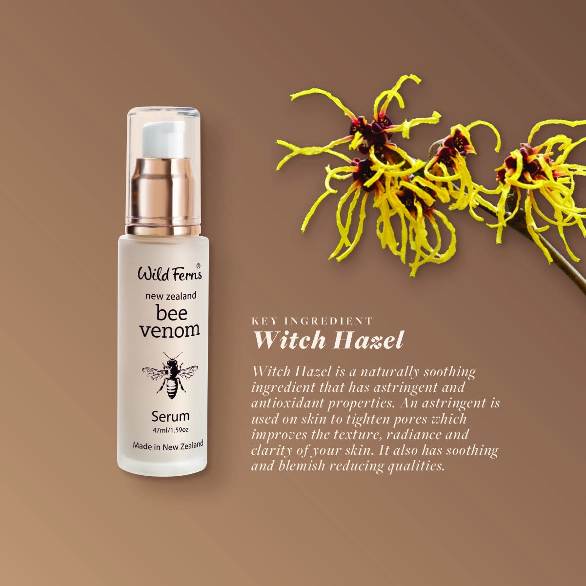 Wild Ferns Bee Venom Serum - Nourishing Manuka Honey Infused Skincare Treatment
