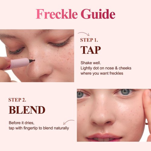 Peripera Freckle Pen, Natural Sun-Kissed Makeup – Long Lasting, Smudge-Proof Faux Freckles with Precision Dot Tip, Buildable K-Beauty Freckle Makeup Pen (01 NATURAL BROWN)