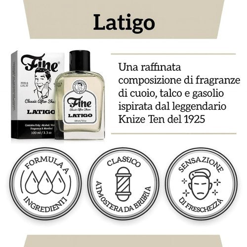 Fine Aftershave - Latigo Fragrance, Soothing Post-Shave Balm for Razor Burn Relief | 100ml