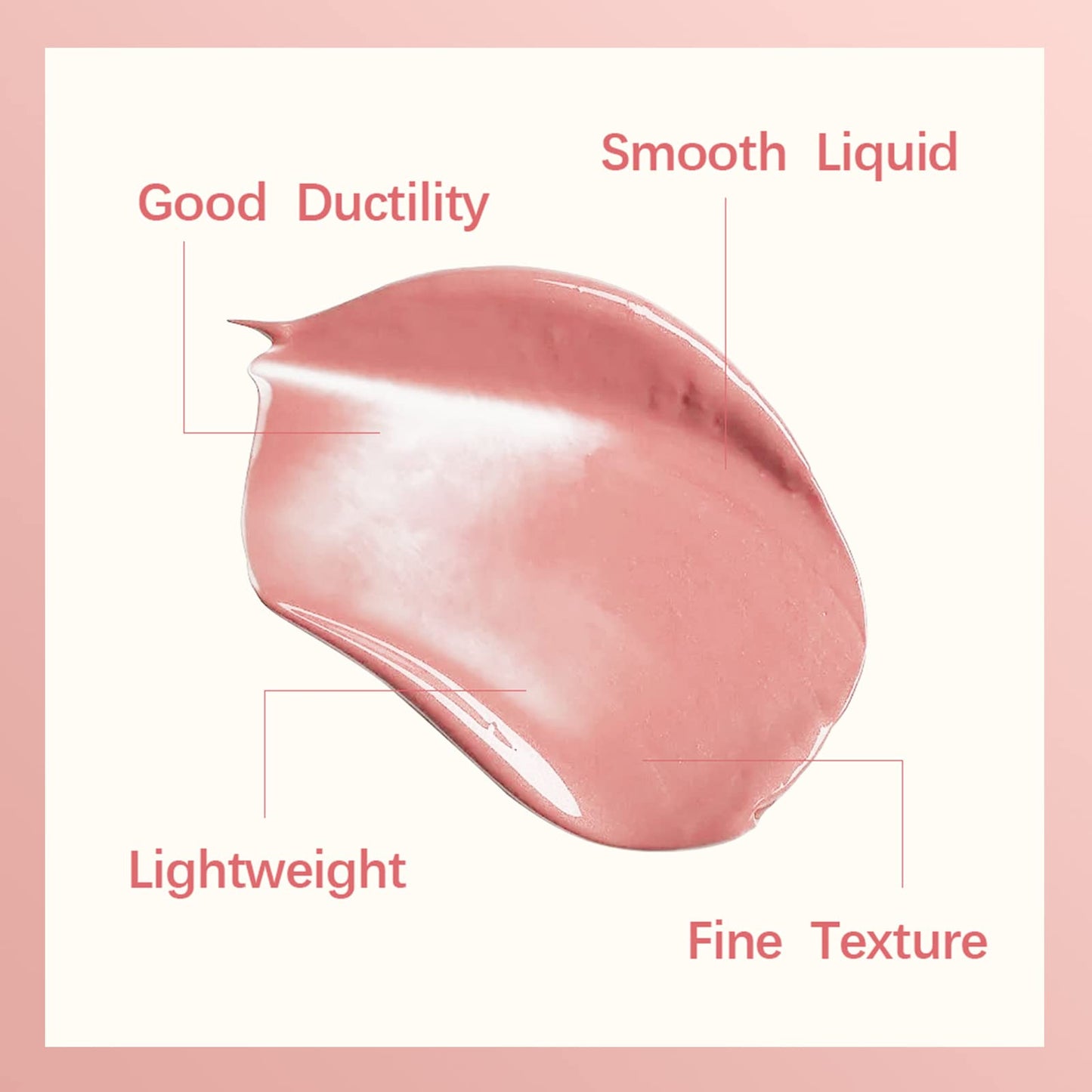 Erinde 2 Colors Liquid Highlighter and Blush Set, Natural Matte Face Blush, Natural Glossy Liquid Illuminator for Face and Body, Lightweight Blendable Silky Smooth Texture, Cruelty-free