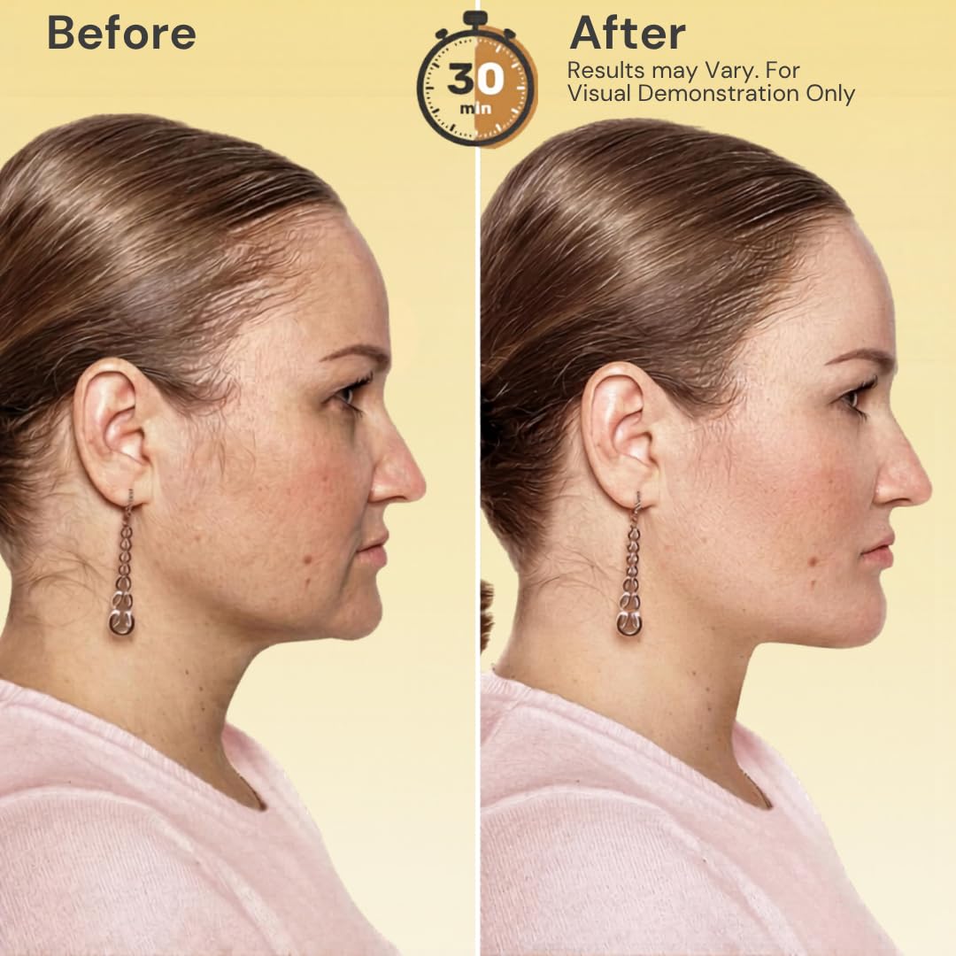 V Line Lifting Neck & Chin Mask - Anti-Aging Jawline Shaper with Retinol & Collagen - 5 Pack