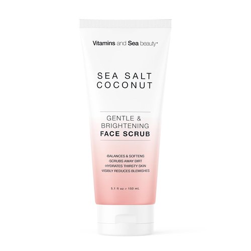 Regine Switzerland Gentle Face Scrub - Brightening Sea Salt & Coconut Exfoliator - 5.1 fl oz