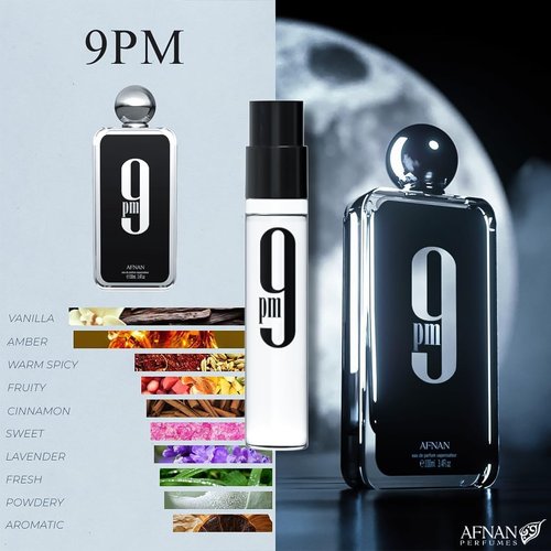 Afnan 9 Series Discovery Kit, 5-Piece Miniature Perfume Set - 2ml x 5 Vials