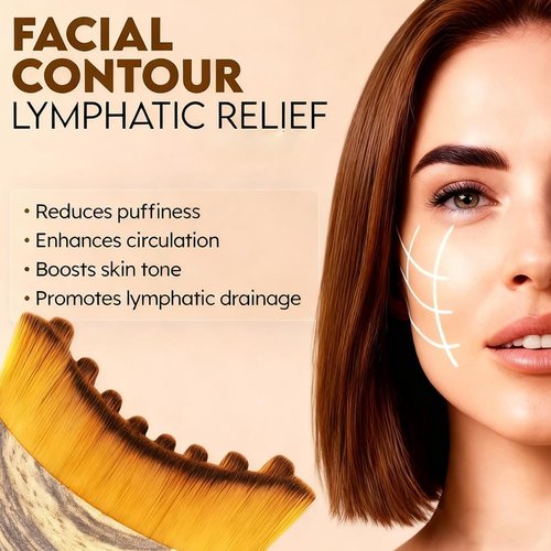 Aeki Lymphatic Face Brush Set - Reduce Puffiness & Restore Definition | Gentle & Soft for Naturally Sculpted Skin