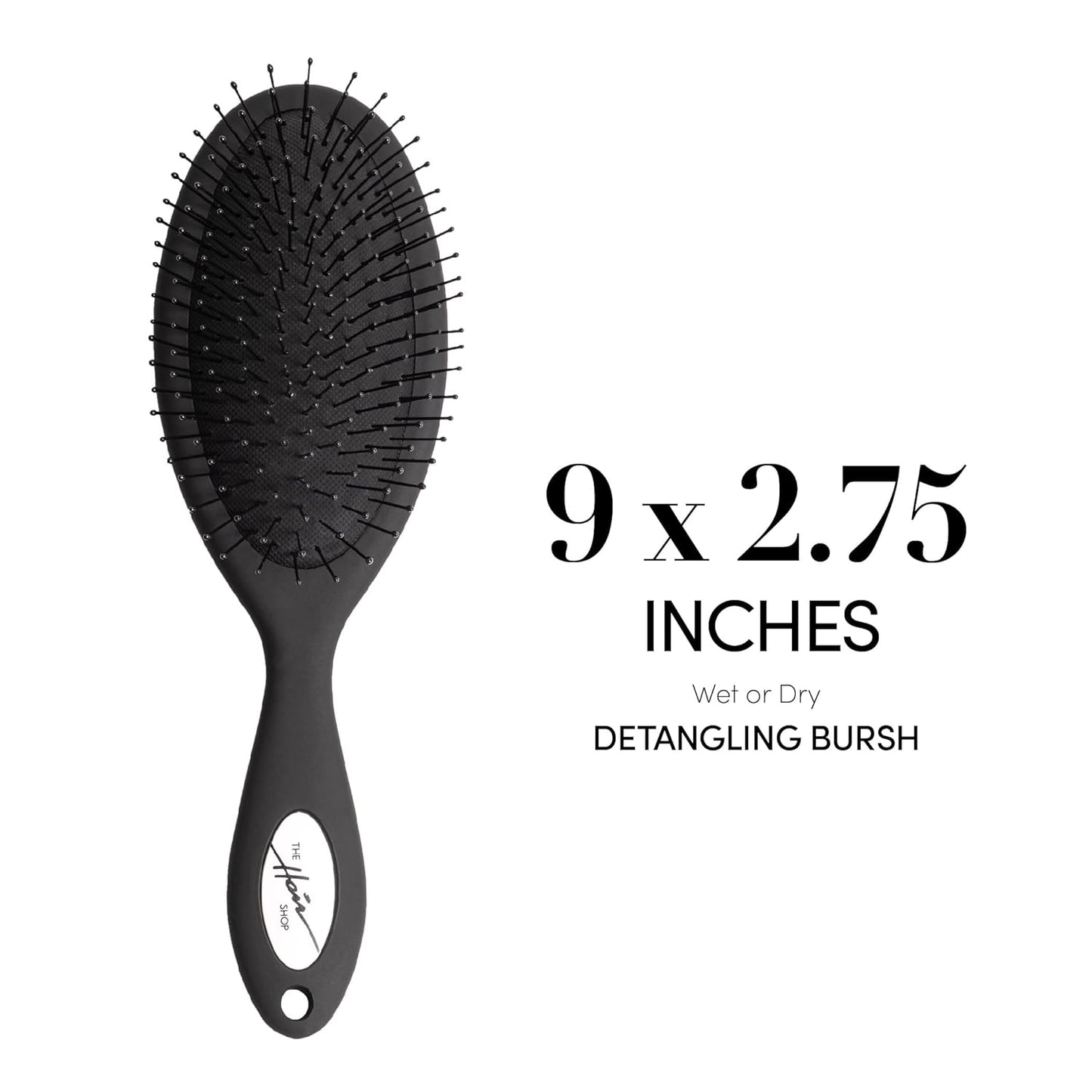 The Hair Shop Detangling Brush - Ergonomic 909 Brush for Natural, Curly Hair | Safe for Extensions