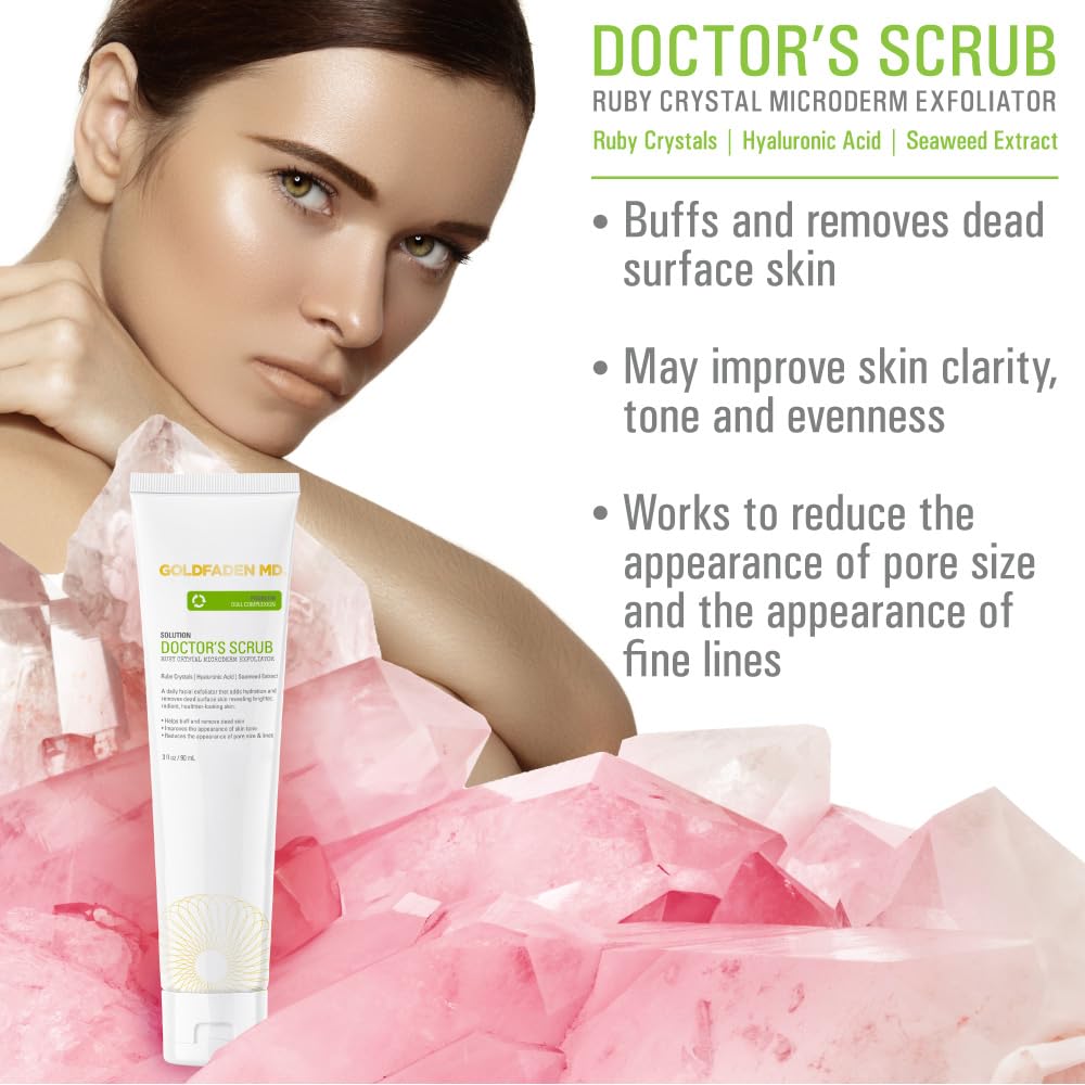 GOLDFADEN MD Doctors Scrub Microdermabrasion for Face, 3 Fl Oz Tube Facial Scrub
