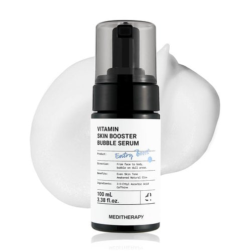 MEDITHERAPY Vitamin C Serum for Face – Micro-Bubble Formula for Instant Absorption, Visibly Radiant Glow – Advanced Vitamin C, Non-Irritating AM/PM Use for Sensitive Skin – 3.38 fl oz