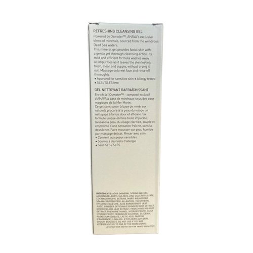AHAVA Cleansing Gel - Refreshing Soapless Cleanser with Osmoter & Ginger Root, 3.4 Fl. Oz