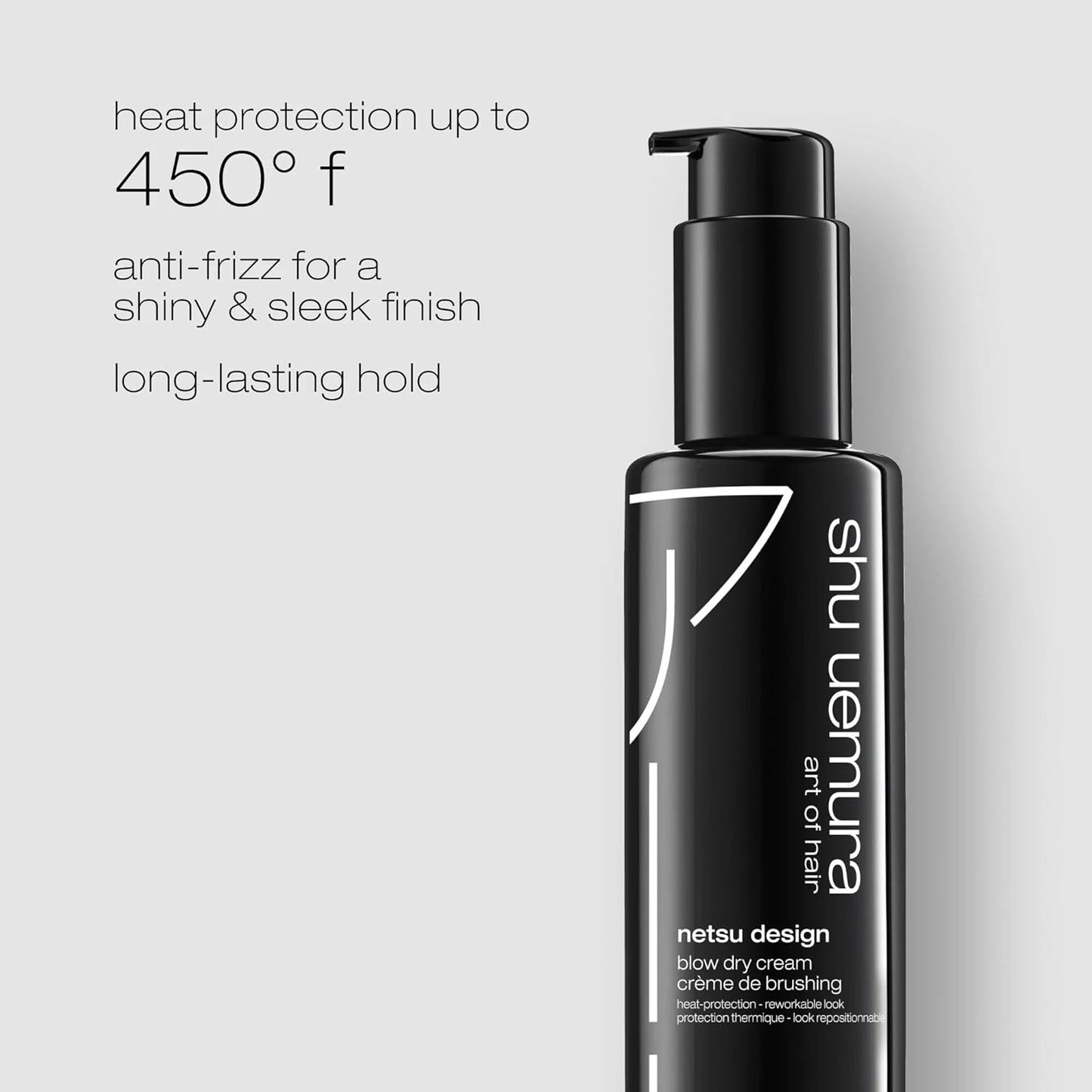 Shu Uemura Art of Hair Netsu Design Blow Dry Cream - Volume Boosting Styling Primer & Heat Protectant, 5 Fl Oz