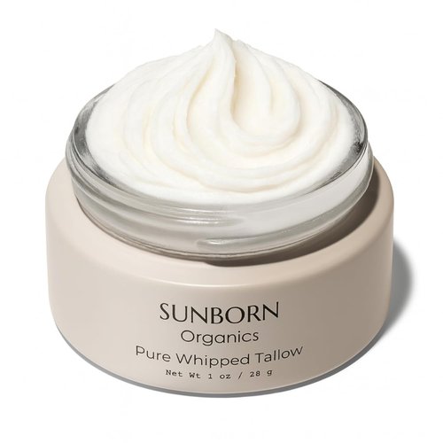 Pure Whipped Tallow Face Moisturizer - Unscented, 100% Grass-Fed Beef Tallow | Handmade in USA