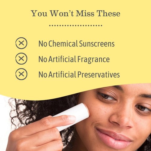 Earth Mama Lady Face® Tinted Mineral Sunscreen Stick SPF 40 - Light/Medium Tint | Organic Shea & Cocoa Butter Blend