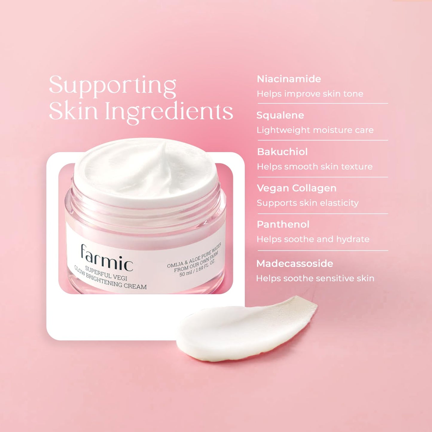 Superful Vegi Glow Cream - Deep-Absorbing Facial Cream for Dry & Sensitive Skin | 1.69 fl oz