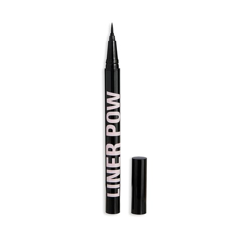Makeup Revolution Liquid Eyeliner - Black 24-Hour Formula for Long-Lasting Precision | 0.5ml