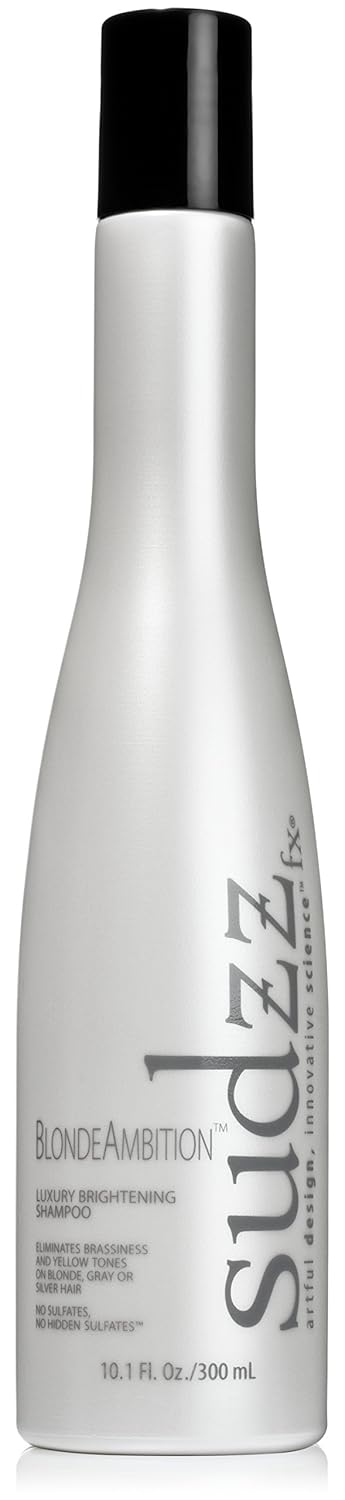 SUDZZFX BlondeAmbition Luxury Brightening Shampoo - Sulfate Free for Color Treated & Gray Hair | Travel Size 10.1 Fl Oz