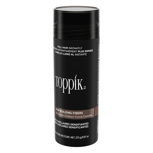 Toppik Hair Building Fibers, Medium Brown, 27.5g Fill In Fine or Thinning Hair, Instantly Thicker, Fuller Looking, 9 Shades for Men & Women, Keratin Protein Formula