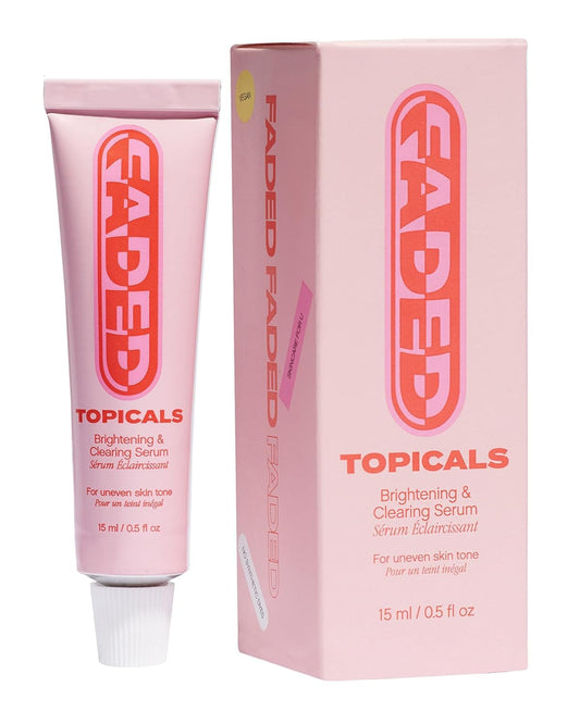 Topicals Faded Brightening Serum - Reduces Discoloration & Scars | Kojic Acid & Niacinamide | 0.5 Fl Oz