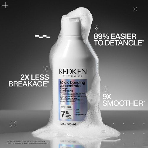 Redken Acidic Bonding Concentrate Shampoo - Strengthens & Repairs Damaged Hair, Sulfate-Free with Citric Acid