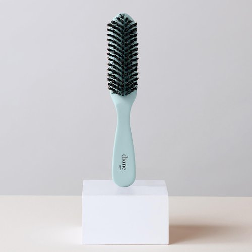Diane Nylon Reinforced Boar Bristle Curved Smoothing Hair Brush for Frizz & Flyaways, Hairbrush For Hair Edges and Taming Baby Hairs, Glossy Finish on Ponytails, Buns and Updos, Hairbrush for Women