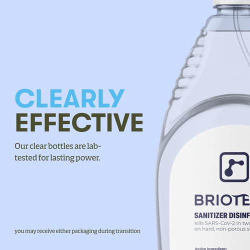 BRIOTECH Sanitizer Disinfectant Hypochlorous Spray, Kill 99.99% of Viruses & Bacteria, Control Mold, Eliminate Odor, Gentle for Nursery & Play Rooms, Food Contact Surface Sanitizer, 32 fl oz