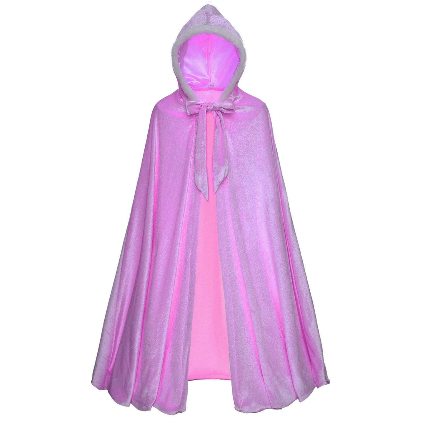 Princess Rapunzel Ariel Deluxe Costume Soft Velvet Plush Hooded Long Cape Cloak Accessories for Toddler Girls Dress Up Party Size 3T 4T 5T 3 4 5 Years Deep Purple