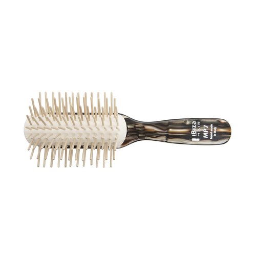 Ibiza Hair Detangling Brush - Wooden Pins for Scalp Stimulation & Faster Drying | Ideal for All Hair Types