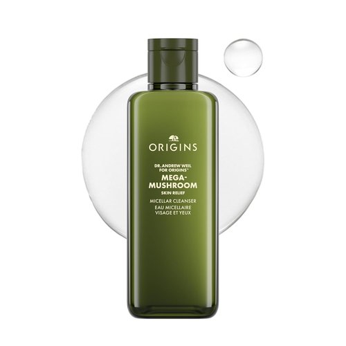 Origins Mega-Mushroom Micellar Cleanser - Gentle Formula for Sensitive Skin | Enriched with Reishi Mushroom, 6.7 Fl Oz