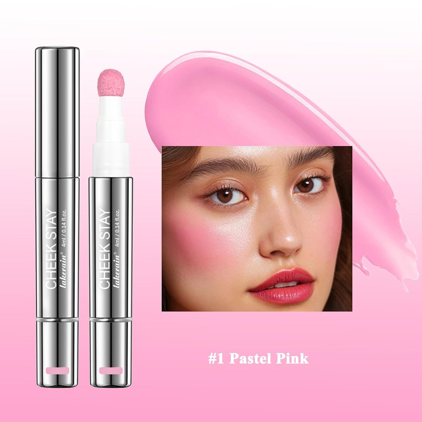Skiennix Liquid Blush - High Pigment Buildable Cream for Radiant Cheeks | Natural Dewy Finish, Pastel Pink
