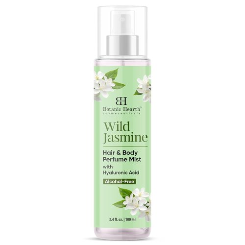 Botanic Hearth Jasmine Hair Perfume - Long-Lasting Alcohol-Free Body Mist for All-Day Freshness | 3.4 Fl Oz