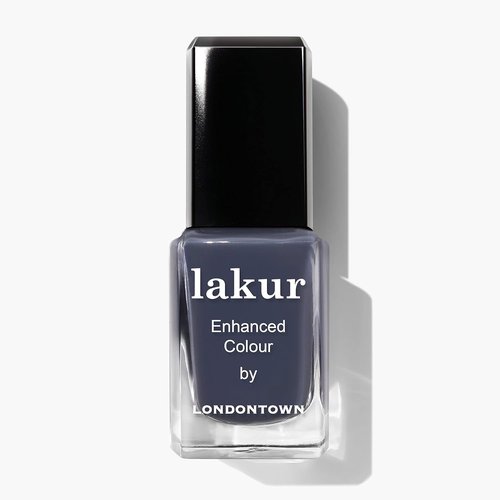 LONDONTOWN Lakur Nail Polish - Long-Lasting, Streak-Free, Chip-Resistant | Non-Toxic Vegan Colors in White, Gray & Black - 0.4 Fl Oz