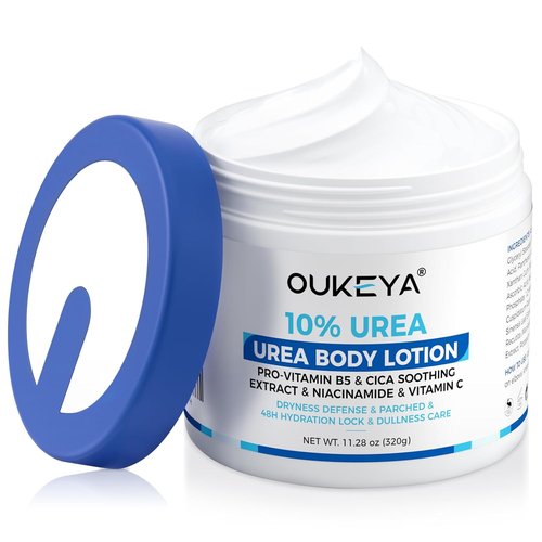 OUKEYA Urea Cream - Deep Moisturizer for Dry Skin | 10% Urea Formula, Fast Absorbing, 11.28 oz