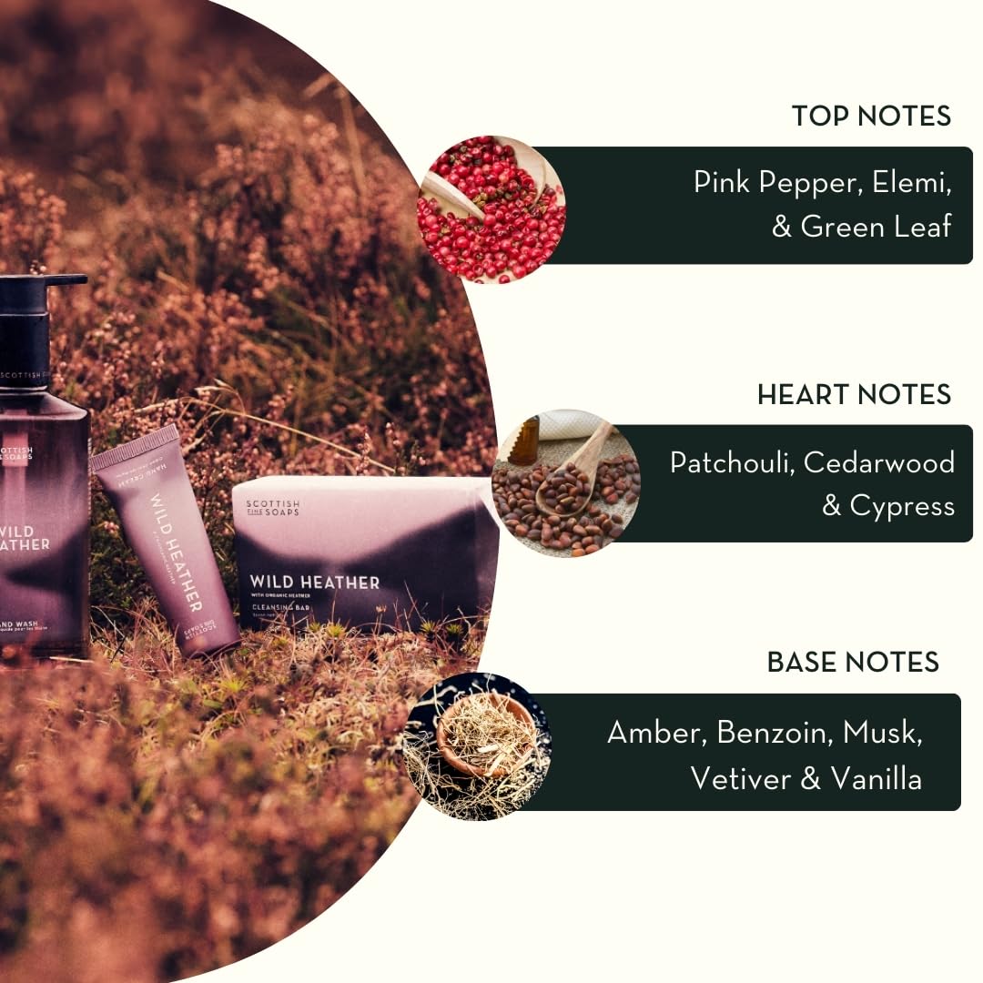 Scottish Fine Soaps Wild Heather Body Wash - Organic Ingredients with Pink Pepper & Cedarwood | 75ml