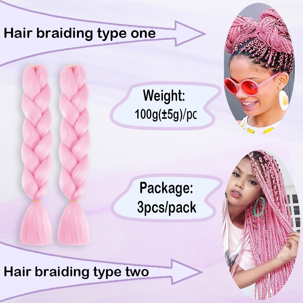 Ombre Braiding hair synthetic Crochet braids twist 24inch 3pcs/lot 100g Ombre two three tone Jumbo braid hair extensions Dreadlocks