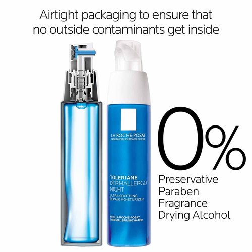 La Roche-Posay Toleriane Night Cream - Intense Soothing Moisturizer for Sensitive Skin, Allergy Tested