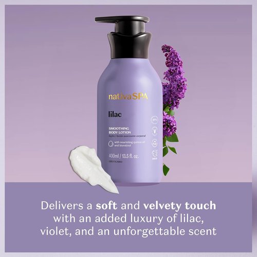 Nativa SPA by O Boticário - Lilac Body Lotion with Quinoa Oil & BioRetinol | Nourishing Skin Moisturizer, 13.5 Oz