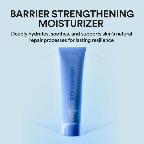 Experiment Molecular Mesh Barrier Repair Face Moisturizer - Soothing Lightweight Cream for Strength & Redness Relief - 2 FL OZ Vegan Formula for Sensitive Skin