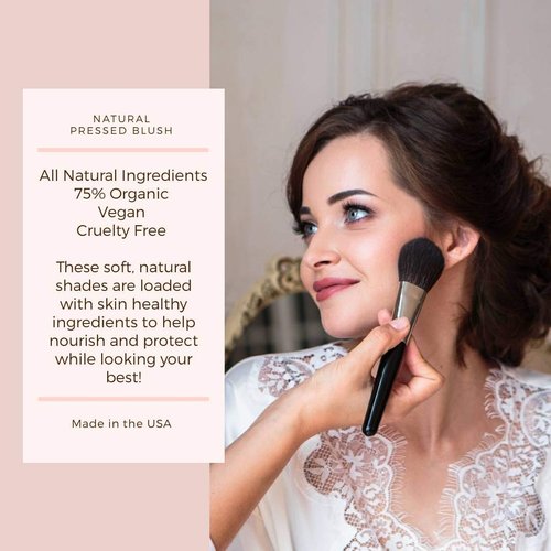 Mom's Secret 100% Natural Blush - Organic Vegan Formula, Gluten-Free, Dusty Rose, 0.18 oz