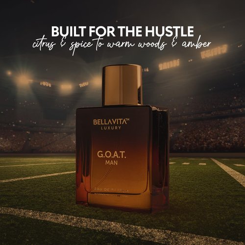 Bellavita Luxury G.O.A.T. Eau de Parfum - 100 ml | Long-Lasting Men's Fragrance with Citrus, Bergamot & Vetiver Notes