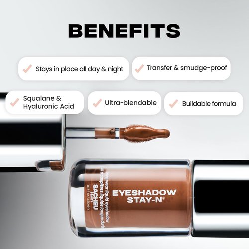 Sacheu Liquid Eyeshadow - Longwear Eye Makeup with Buildable Pigment | Matte & Shimmer Finishes, Candy Dipp’d