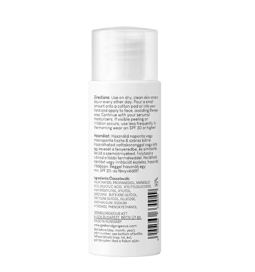 Geek & Gorgeous – Cheer Up Exfoliating Liquid with Mandelic & Salicylic Acid – Refines Pores & Improves Texture – 1 oz